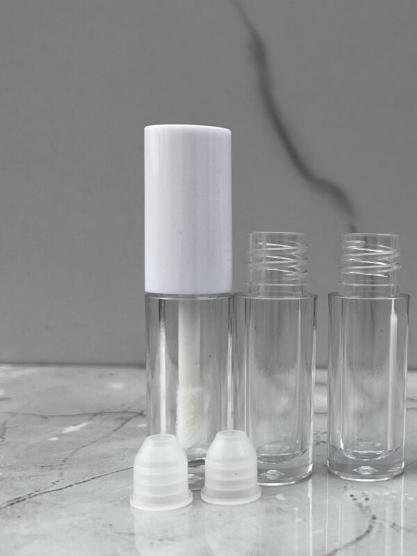 White Cap Micro Mini Lipgloss Tube